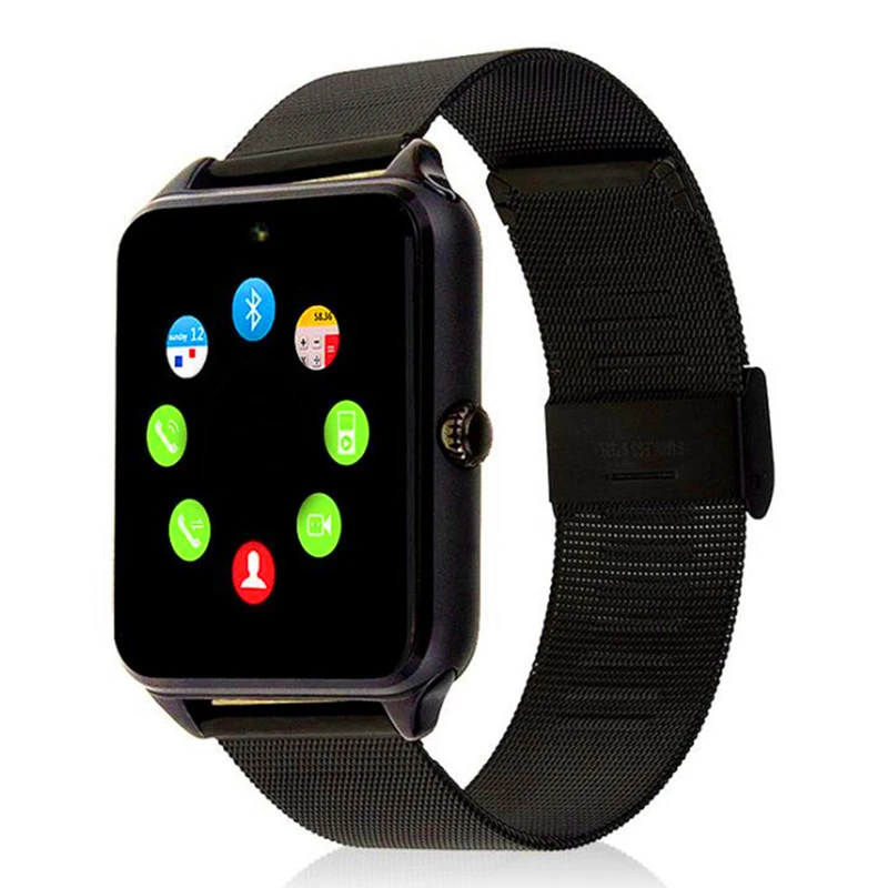 Z60 Смарт часы GT08 плюс металлический ремешок Bluetooth наручные Смарт часы Поддержка Sim TF карта для всех телефонов Android Z90 кожаный ремешок