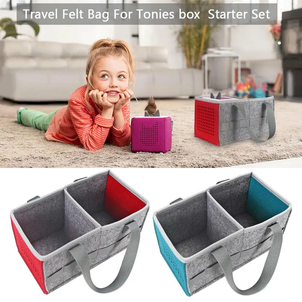Soundbox Storage Bag For Tonies Music Container Con 2 Scomparti Accessori Per Viaggi A Casa Picnic Snack Lunchbox Ottimo Regalo