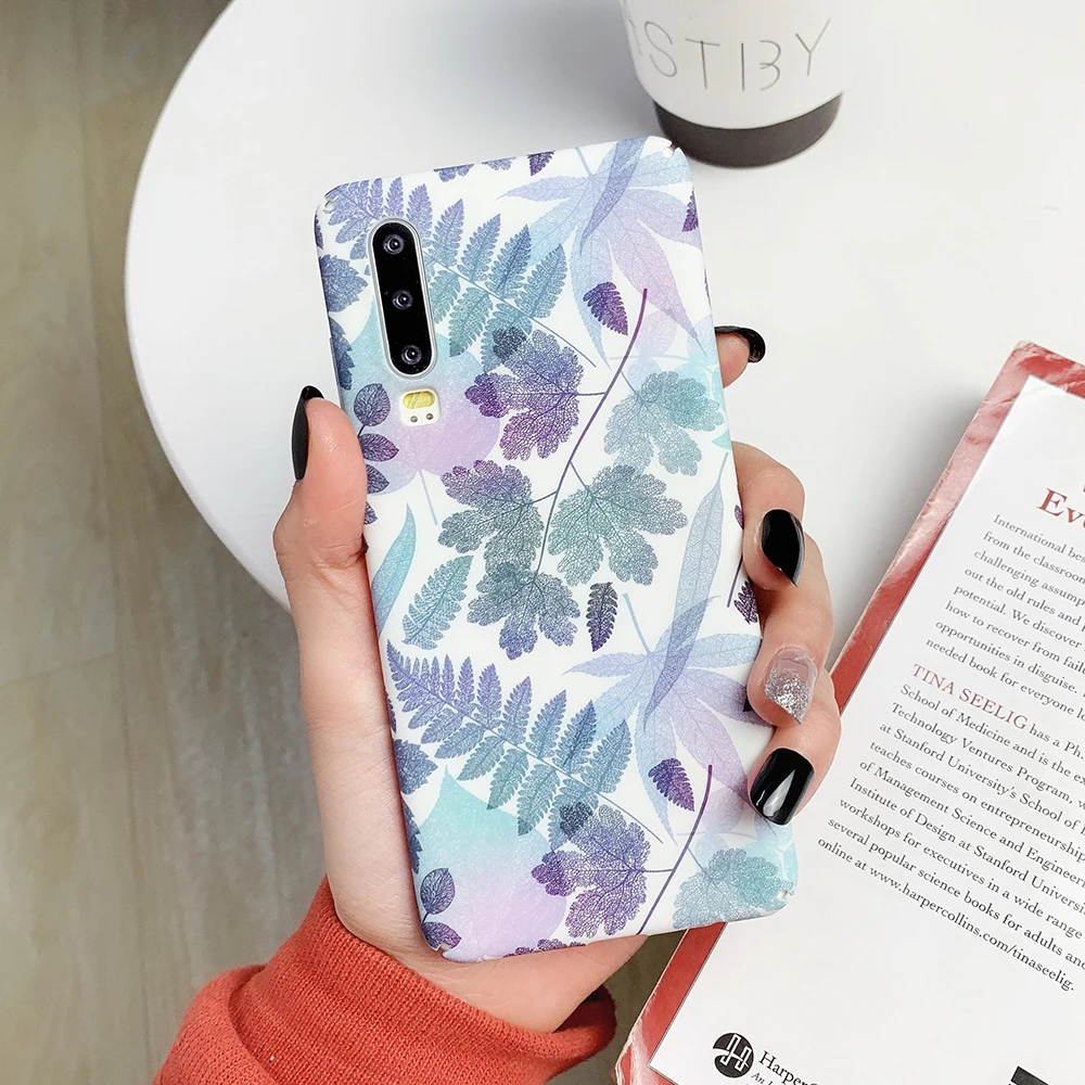 SUYACS Винтажный чехол для телефона с листьями для huawei P30 P20 Pro Lite mate 30 20 Pro Honor 20 Nova 5 4 Жесткий чехол из поликарбоната