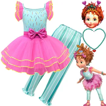 

New cartoon fancy Nancy dress suit girl birthday party gift costume Halloween carnival ballerina cosplay dress
