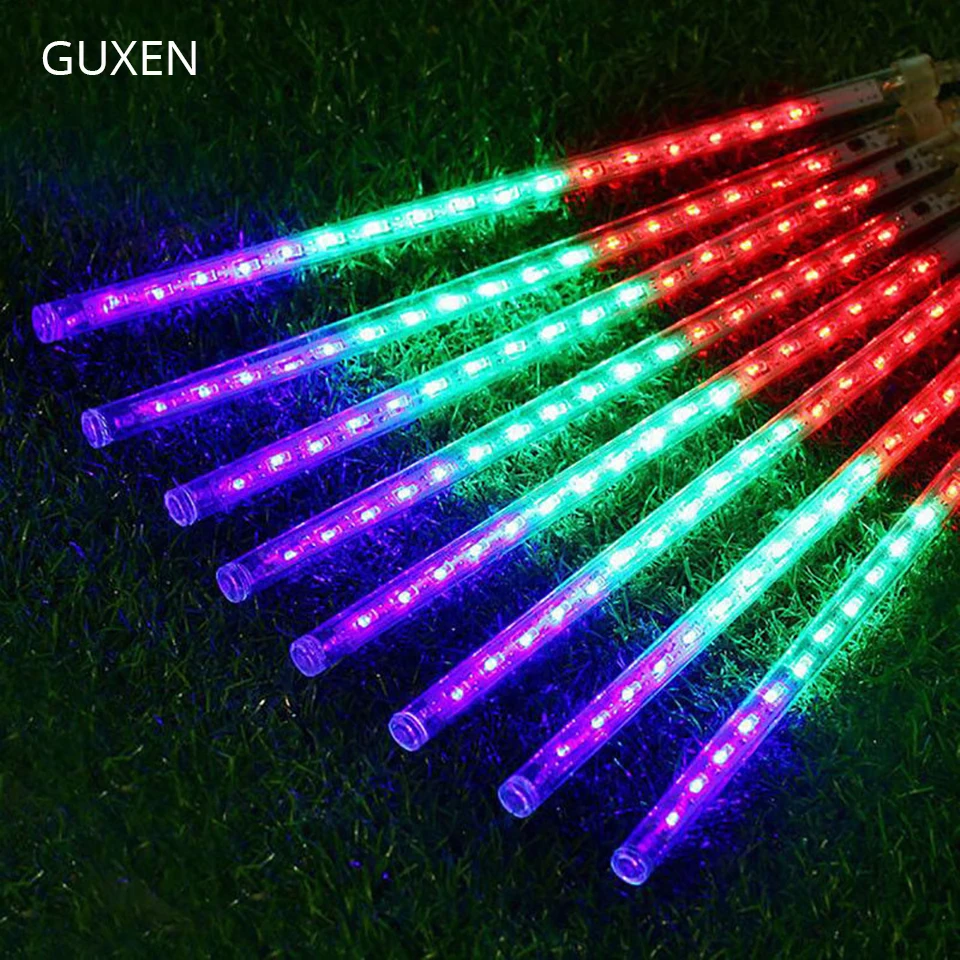 GUXEN 30 см AC220 в светодиодная гирсветильник светильник метеоритный душ падающая