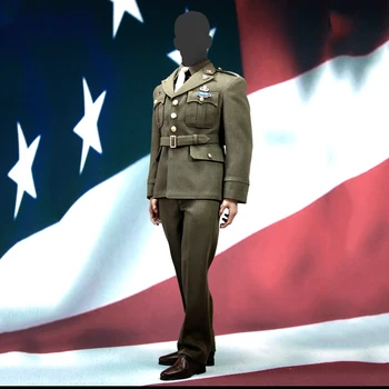 

Collectible POPTOYS 1/6 Series X19 World War II Golden Age US Team Uniform Uniform Set For 12" Figure body Model Toys