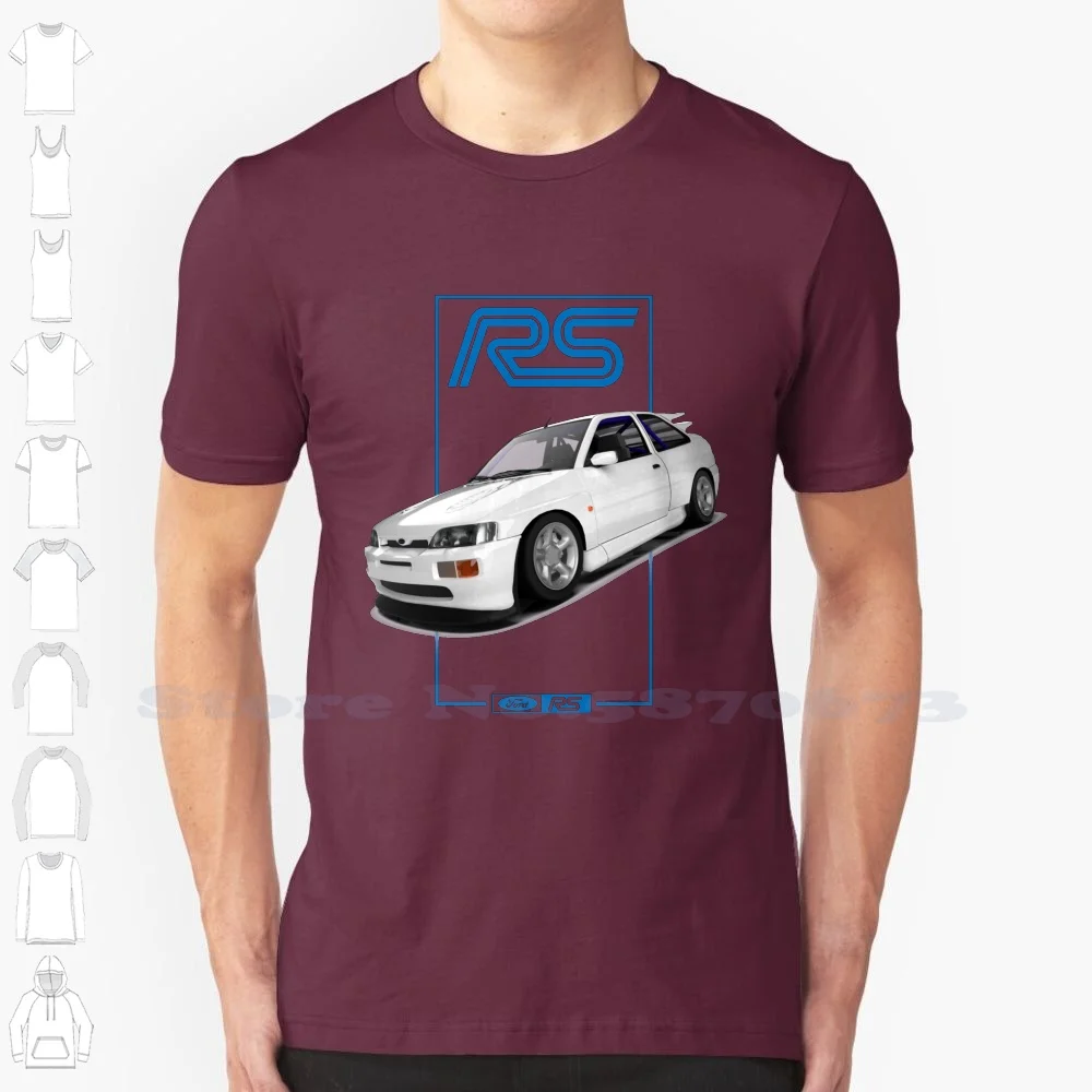 Escort Rs Cosworth Cool Design Trendy T-Shirt Tee Escort Rs Cosworth Rs200 Rally Legend Classic Retro Car Petrolhead