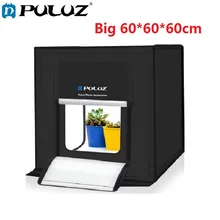 PULUZ светильник для фотостудии портативный 60 см светильник-палатка светодиодный 5500 к Мини 60 Вт фотостудия палатка комплект с 6 съемными задниками