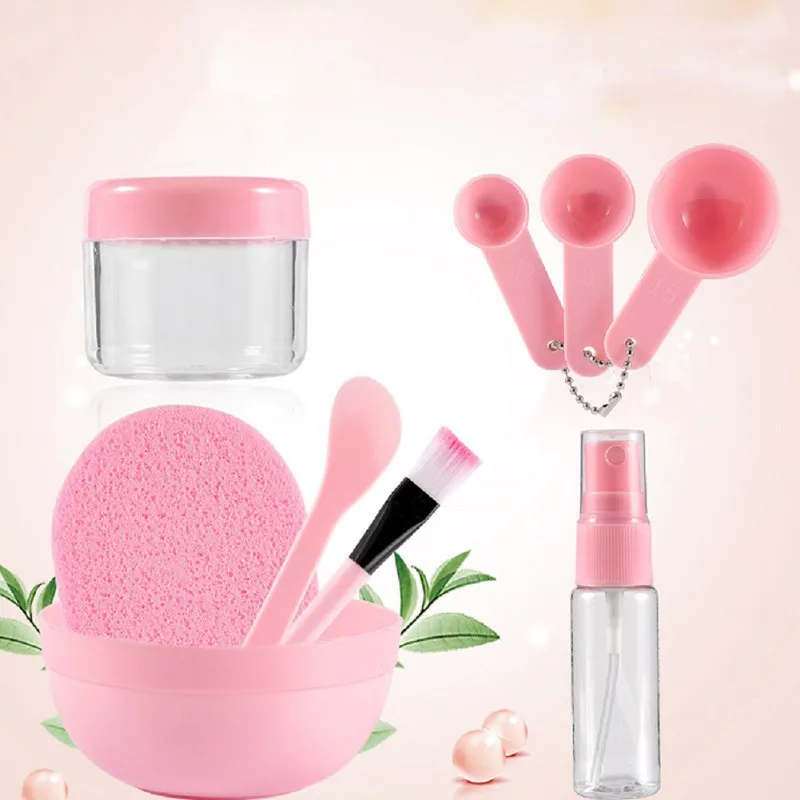 9 in 1 Set Pink Facial Care Facemask Mixing Tool Sets Bowl Stick Brush Gauge Cleaning Mat recommend Hot Sale 9 in 1 Set Pink Facial Care Facemask Mixing Tool Sets Bowl Stick Brush Gauge Cleaning Mat recommend Hot Sale