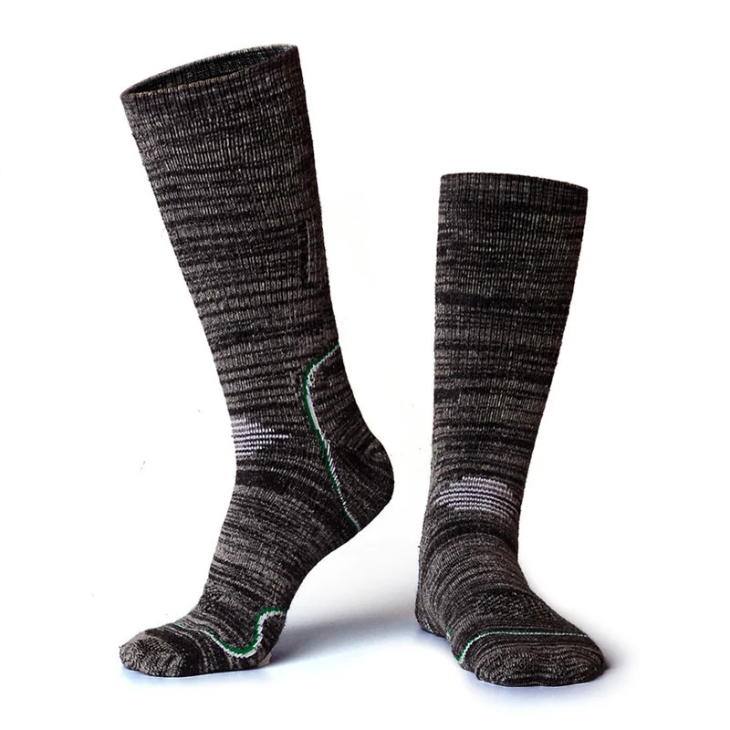 Зимние теплые спортивные носки для альпинизма, лыжного туризма, мужские и женские модели, толстые теплые полностью махровые спортивные носки, свойства Аляски - Цвет: color 1