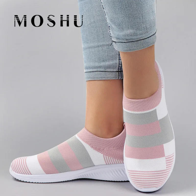Socks Shoes Sneakers Flats Trainers Vulcanized Plus-Size Casual Summer Women Zapatos-Mujer