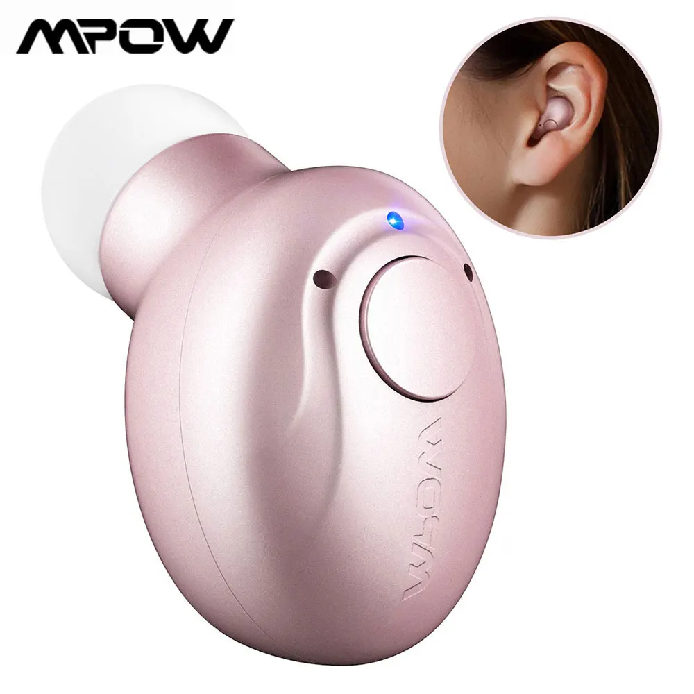 1 шт. Mpow EM1 Мини Bluetooth одиночные наушники Беспроводная гарнитура в ухо с микрофоном