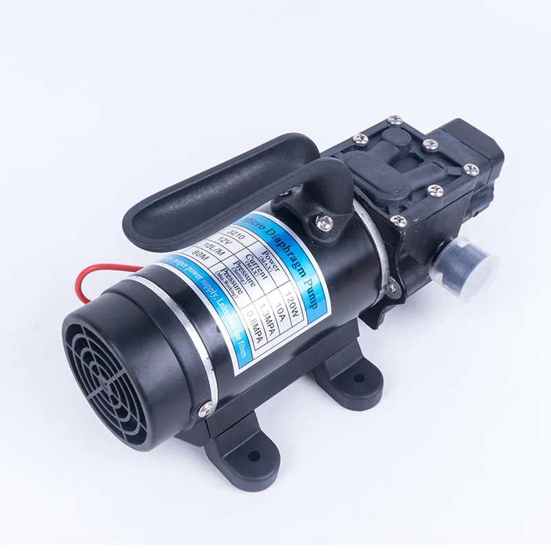 DC 12 В 120 Вт 130PSI 10л/мин водяная пленка высокого давления самовсасывающая диафрагменный насос низкий уровень шума переключатель давления тип для дома
