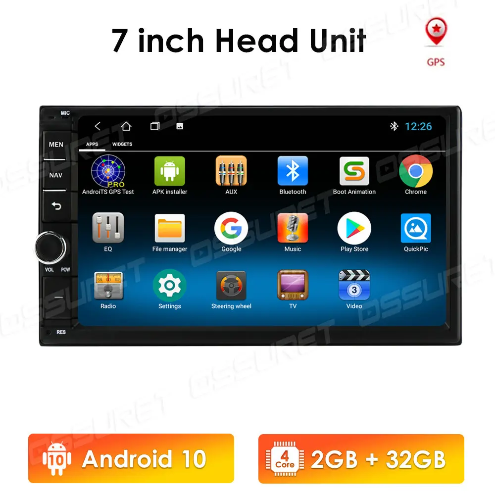 Android 10 2 Din Car radio Multimedia Video Player Universal auto Stereo GPS MAP For Nissan Hyundai Kia toyota