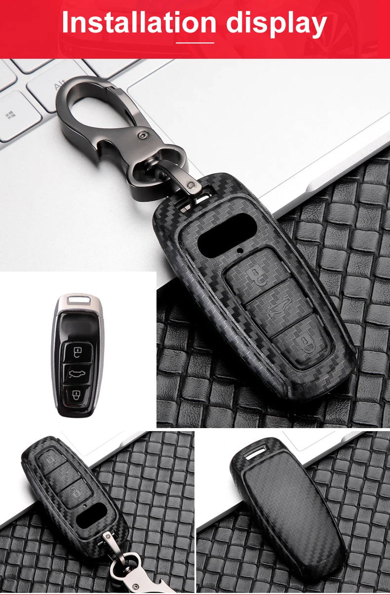 Cover chiave telecomando per Audi A6 A6L A7 A8 Q8 e-tron C8 D5 2018 2019 2020 - H6633c2cb0d064856a6b756cc69cfbcc1O