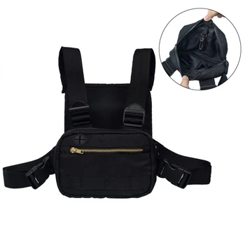 

Men's Women's Shoulder Bags Fashion Chest Rig Bag Hip Hop Adjustable Crossbody Bags Streetwear Functional Waist Packs