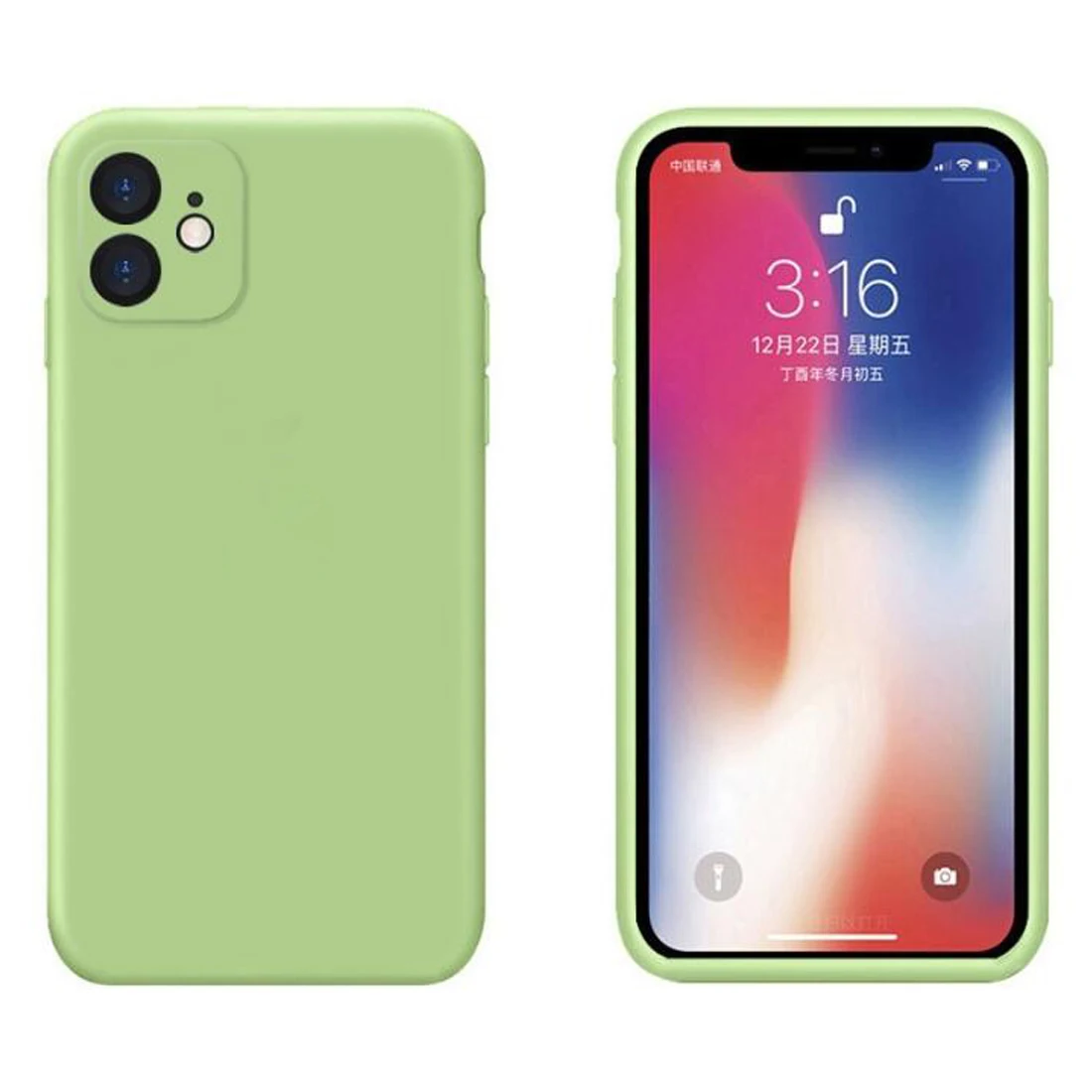 Тонкий мягкий чехол из ТПУ маття зеленый малиновый для Iphone Se2 11pro Max 6 6s 7 8plus 5s 5 X XS XR