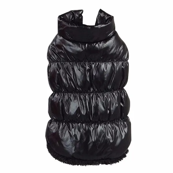 Однотонная куртка для собак, зимний жилет с подкладкой для собак, пальто для щенков, теплый пуховик из флиса+ куртки из полиэстра, одежда
