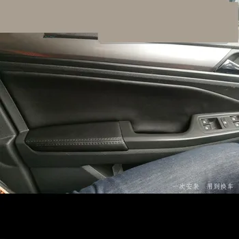 

8PCS Microfibre Leather Door Interior Armrest Panel Decorated Cover For Volkswagen VW C-TREK 2017 18 CAB091