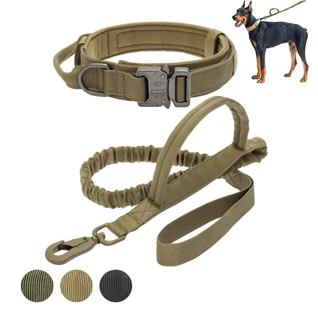 Military Tactical Dog Control Collar Leash