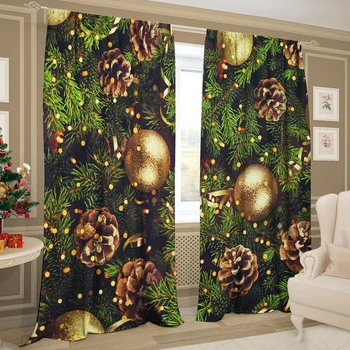 

Curtains "New Year's Eve of Miracles", 147 × 267 (± 3) cm, 2 pieces, gabardine, p / e