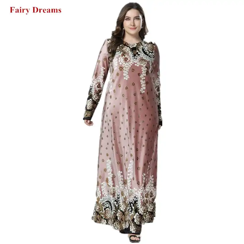 plus size pink velvet dress