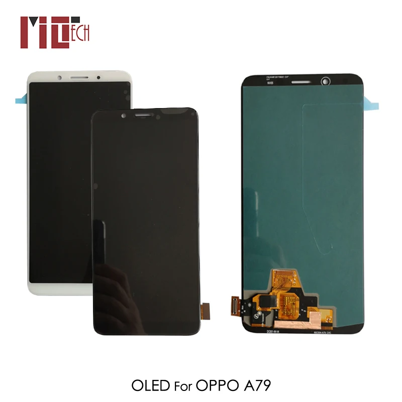 

AMOLED For OPPO A79 LCD Display Super OLED Touch Screen Digitizer Assembly Replacement No Frame 100% Tested 2160*1080 6.0 inch