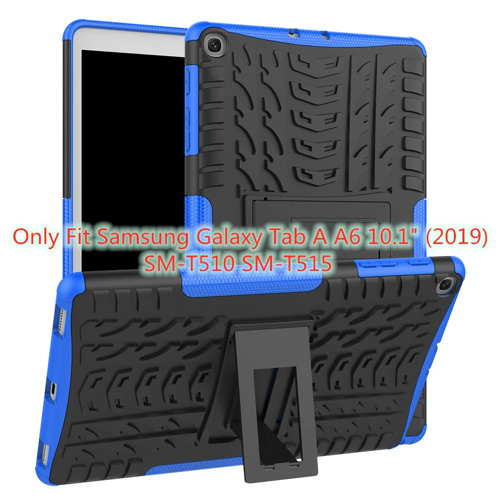 lan se T515 Шина и силикона с откидной крышкой для Samsung Galaxy Tab A A6 10,1 чехол T580 T585 T510 T515 SM-T580 SM-T585 SM-T510, коксовое покрытие+ подставка для ручек - Цвет: lan se T515