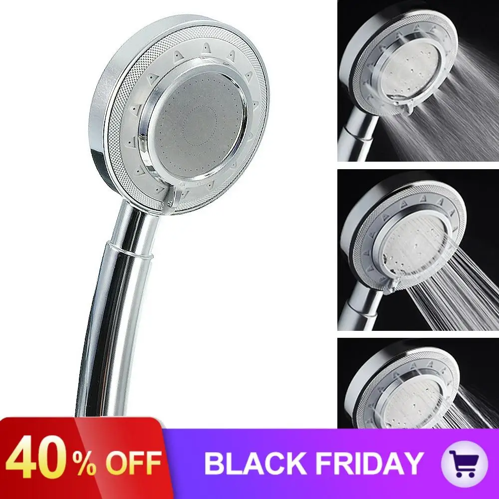

Round Multifunction Shower Head Water Saving Pressurize Hand Hold Shower Head for Home Bathroom