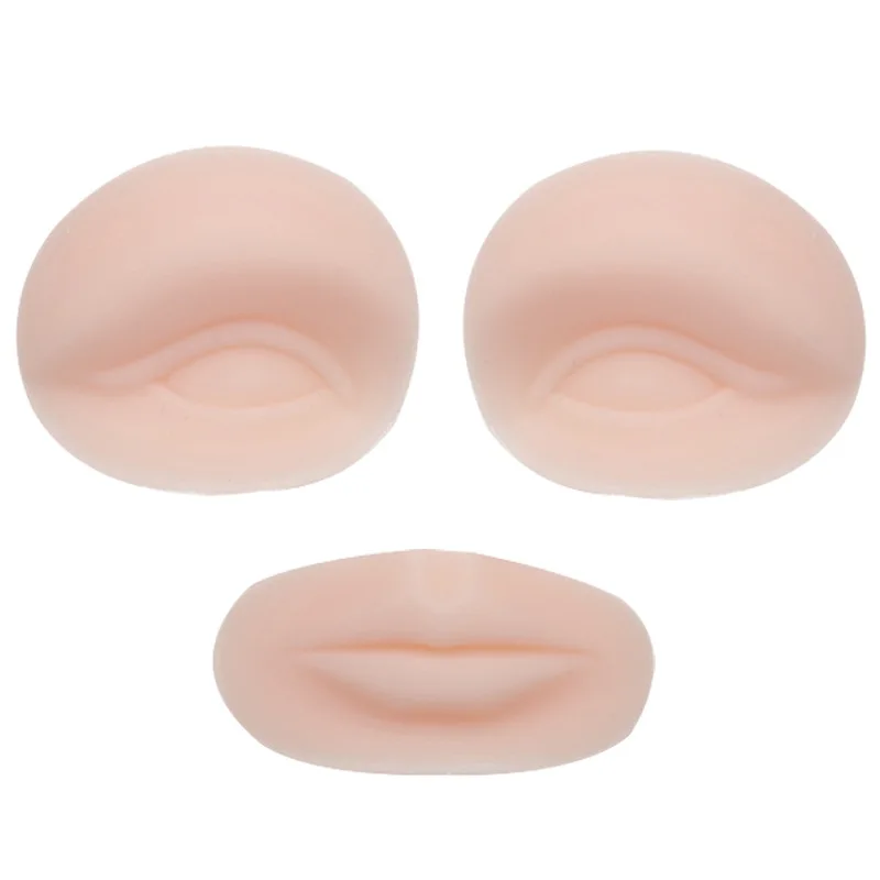 

3D Practice Skin Permanent Makeup Tattoo Eye Lip Practice Skin Mannequin Eyebrows and Mouth Mold Replacement Parts
