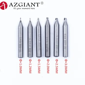 

2/4 teeth HSS 1.0-3.0mm End Milling Cutter Engraving Edge Cutter CNC Router Bits End Mill for Car Key Cutting Machine locksmith