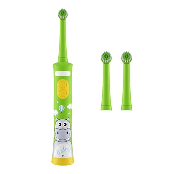 

Rechargeable Electric Toothbrush for Children Gum Care Rotation Vitality Cartoon Oral Health Soft Tooth Brush(Green)
