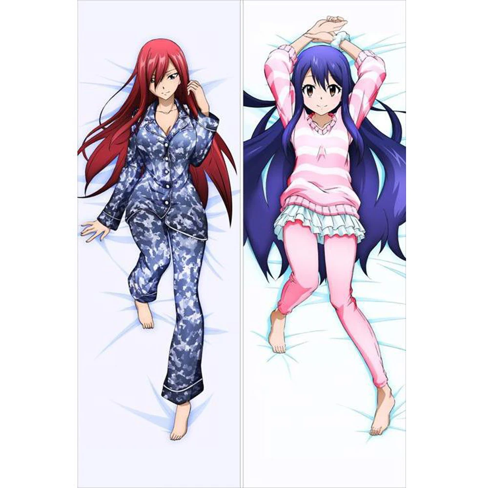 セクシーガール日本アニメフェアリーテイルウェンディマーベルルエルザスカーレットオタク抱きギフト寝具抱きボディ枕ケース 150 50 センチメートル 枕カバー Aliexpress