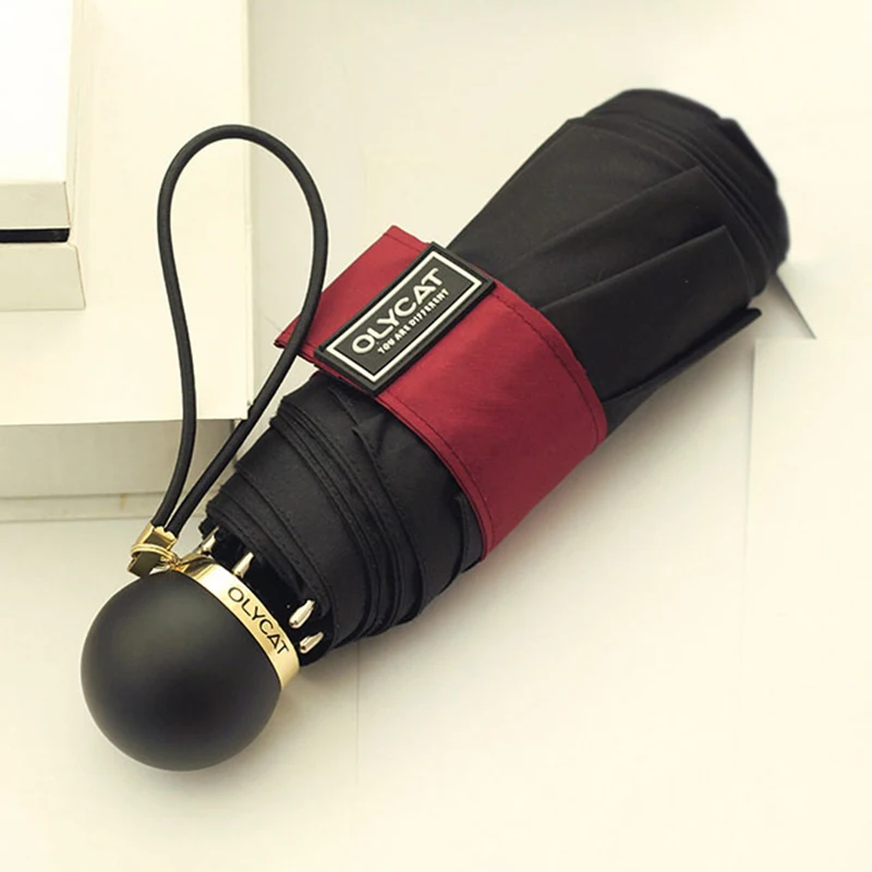 Tanie OLYCAT kieszonkowy mini Parasol przeciwsłoneczny anty UV pięć parasole składane deszcz kobiety Parasol przeciwsłoneczny marki Parasol z włókna szklanego Paraguas