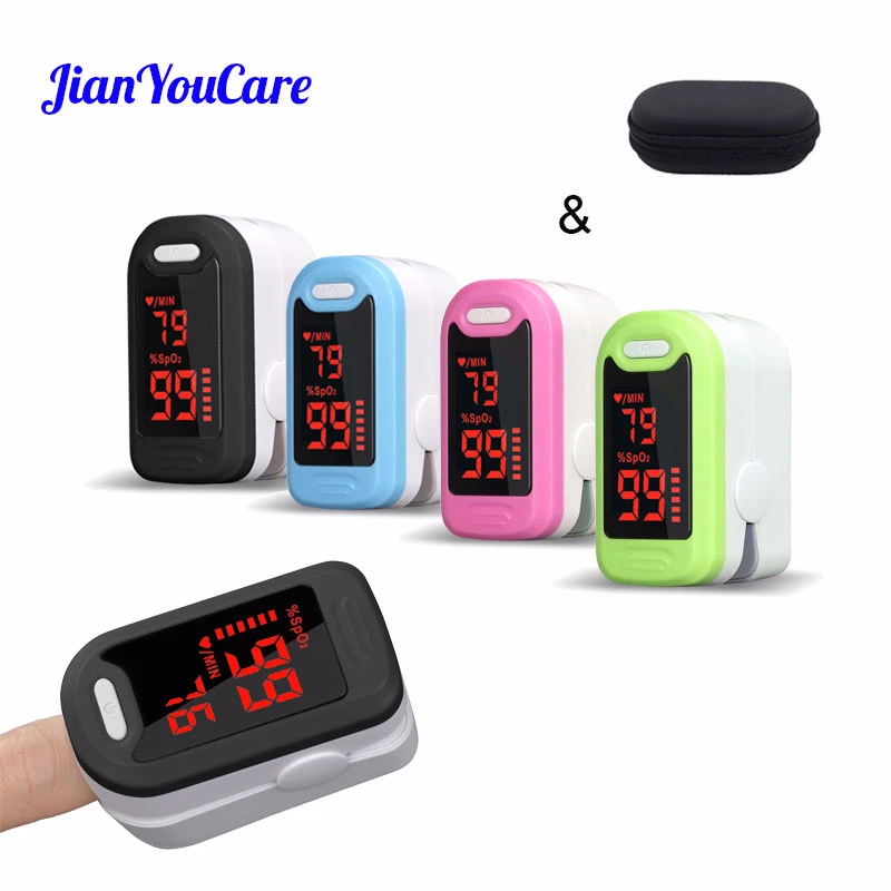 

JianYouCare LED Fingertip Pulse Oximeter Digital Portable Blood Oxygen Saturation Monitor Medical Health Care Spo2 PR oximetro