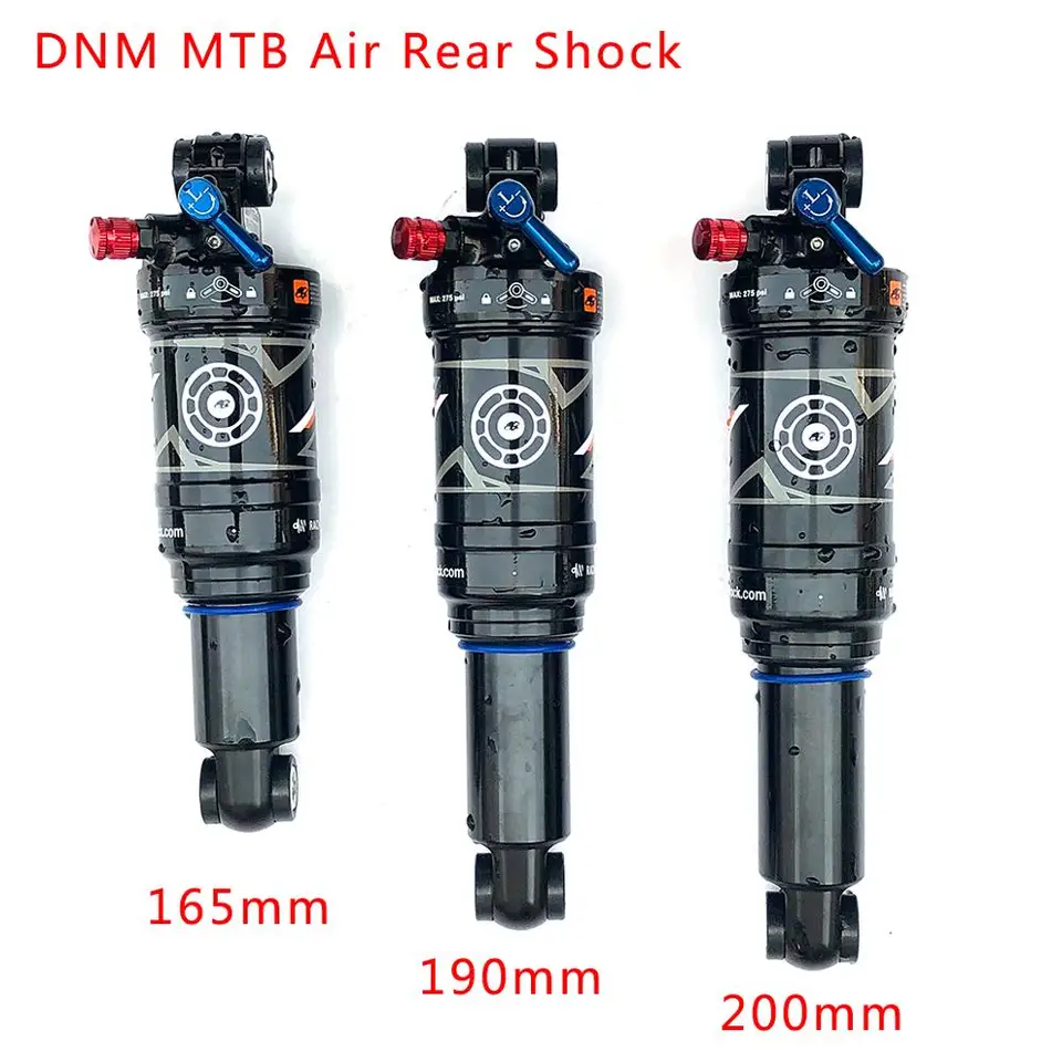 dnm mountain bike air rear shock with lockout 165mm