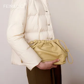 

Day clutch dumplings purse women cloud shoulder bag pouch string handbag with chain strap 2020 summer new