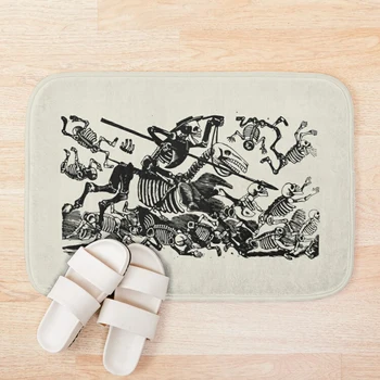 

La Calaveras de Don Quijote by Jose Posada Bath Mat 3d Pattern Print Bath Mats Anti Slip Soft Washable Bathroom Mat