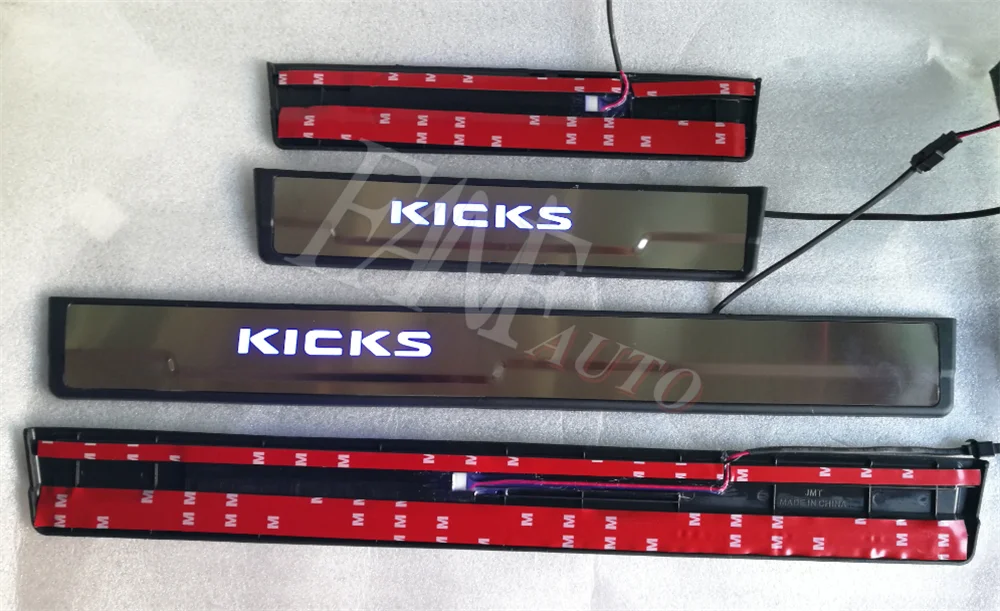 Нержавеющая сталь Led порога Накладка защита порогов протектор Накладка для Nissan пинает