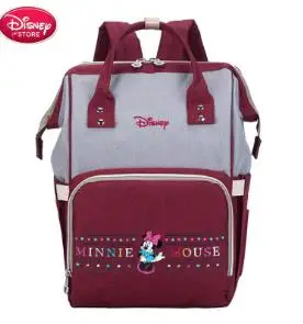 Сумка для подгузников для мам disney, сумка для кормящих подгузников для мам, сумка для ухода за ребенком, рюкзак для путешествий, дизайнерские сумки с Микки и Минни - Цвет: 16