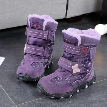 

2020 Children's Winter Boots for Baby Girl Shoes Kid's Boys New Fashion Plus Velvet Warm Waterproof Non-slip Boot TPR