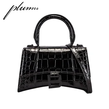 

Plumn Crocodile Leather Hourglass Bag Women's Bag Single Shoulder Straddle Bag