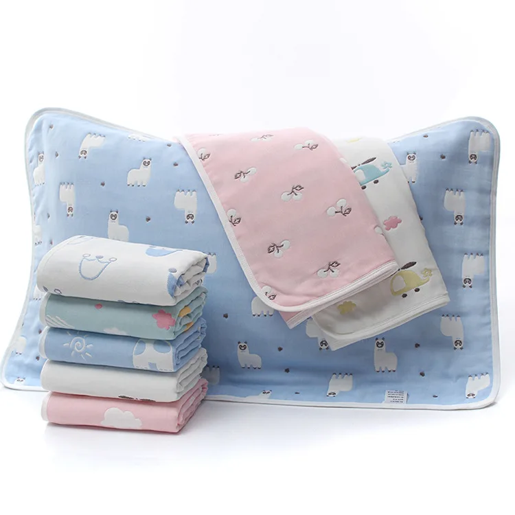 

Six-layer Gauze Pure Cotton Pillow Case 50*80 Extra-large Pillow Covers Four Seasons Universal Cartoon Adult Pillow Case