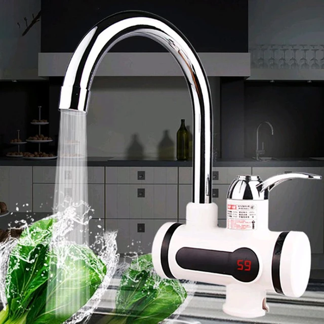 Robinet de chauffe-eau électrique chaud instantané  Robinet de chauffage  Chauffe-eau électrique Salle de bain-Aliexpress