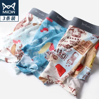 

Mens Underwear Boxers Fashion printed Men Underpants Boxer Shorts Modal Male Panties Pouch Sheath Underpants vetement homme 3pcs
