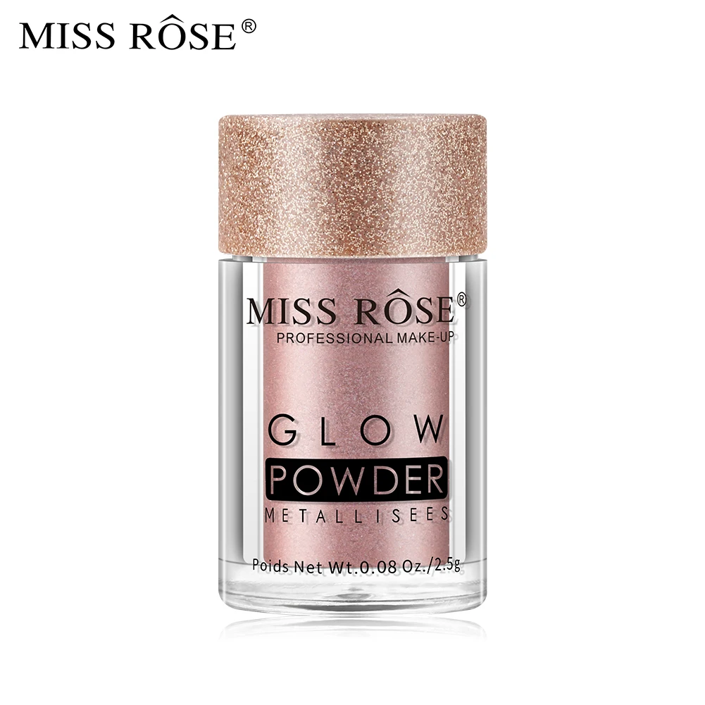 Miss Rose тени для глаз с металлическим отливом порошок 16 цветов мерцающий Русалка