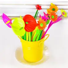 6 шт./лот, стиль, популярные канцелярские принадлежности, подарок, милые цветы, трава, гелевая ручка, знак, ручка для школы