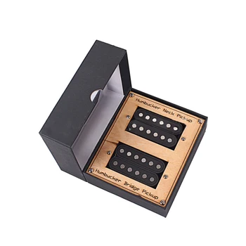 

Set of 2 Four-core Steel Cardboard Bridge Electric Guitar Humbucker Pickup Black