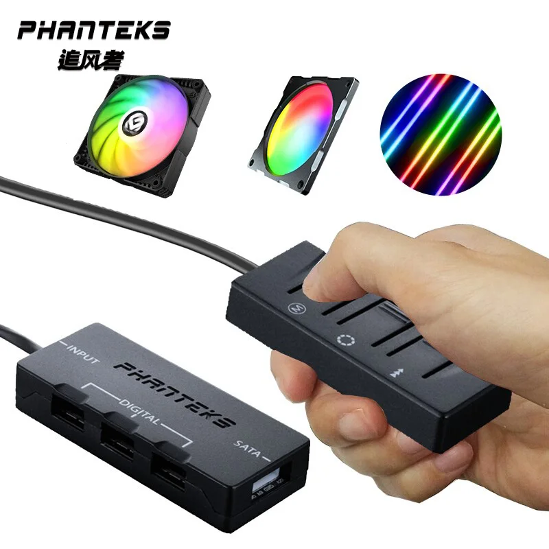 PHANTEKS 5V-3Pin D-RGB контроллер вентилятор Holos светильник полоса Spliter Поддержка синхронизации материнская плата PH-CTHUB_DRGB_01