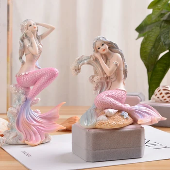 

Beautiful Mermaid Princess Figurine Aquarium Ornament Decoration Fish Tank Decor Living Room Home Decor Accessories Nordic Decor