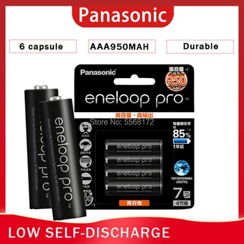 

6pcs Panasonic original battery Pro AAA battery 950mAh 1.2v nickel metal hydride flashlight toy precharge rechargeable battery