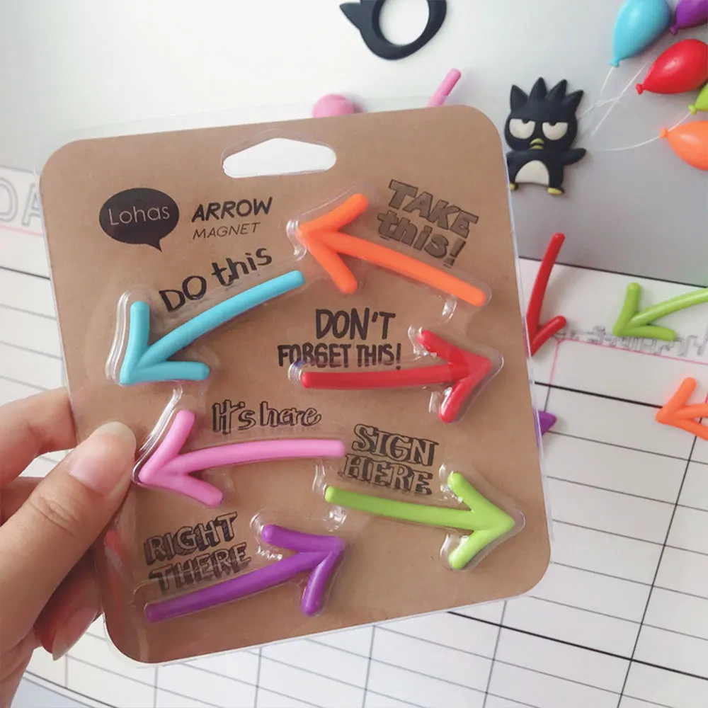 Magnetic Fridge Stickers Decoration Gift Kitchen Cute Balloon Arrow Whiteboard Message Anime
