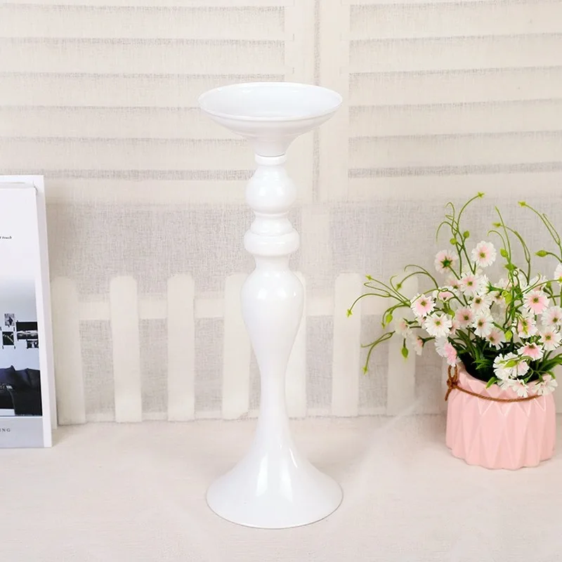 3 размера Свадебная ваза вечерние стойки для цветов центр подсвечник с орнаментом колонна свечи держатель ресторан отель украшения-белый