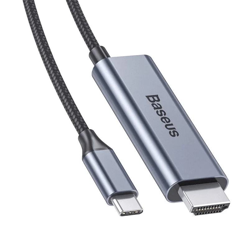 GRAY 1.8M Кабель Baseus type-c к HDMI 4K 60Hz FHD HDMI кабель с 60W зарядка PD поддержка MacBook samsung huawei проектор для ноутбука тв - Цвет: GRAY 1.8M